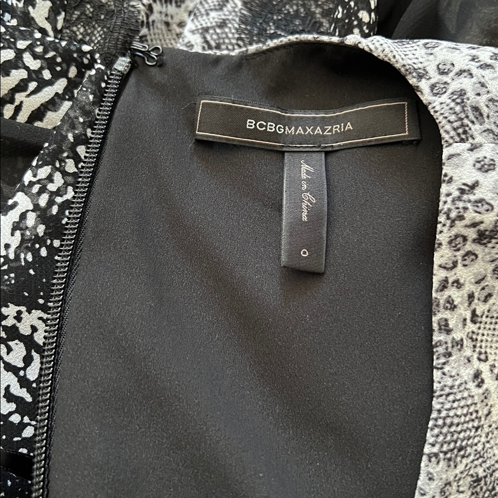 NEW BCBGMaxAzria “Sienna” Black & Gray High-Low Dress – Size 0 - Picture 15 of 16